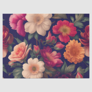 Papier Mousseline Découpage vintage Rustique Floral Texture