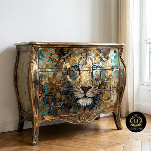 Papier Mousseline Découpage Vintage Tiger
