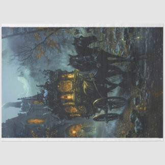 Papier Mousseline Découpage Voyage de transport gothique à Dusk