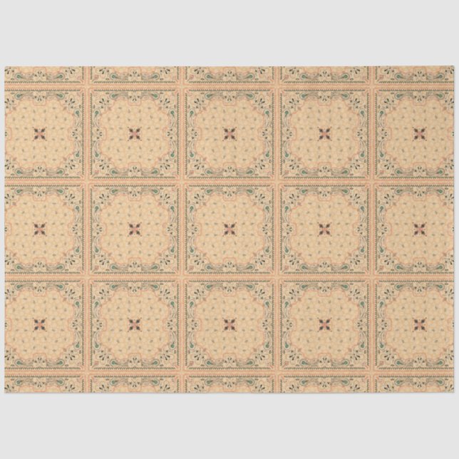 Papier Mousseline Découpage Western Gold Bandana (Recto)