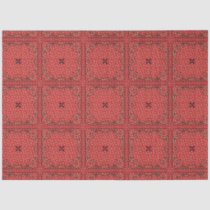 Papier Mousseline Découpage Western Red Bandana