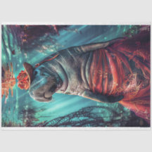 Découpage Whimsical d'hippo sous-marin