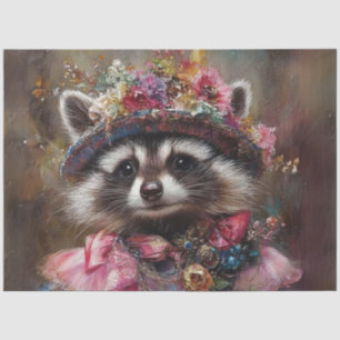 Papier Mousseline Découpage Whimsical Racon Vintage Attire
