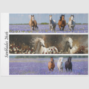 Papier Mousseline Découpe de chevaux en course Scie à main Cheval sa