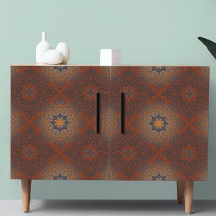 Papier Mousseline Décupage oriental noir Brown rouge Ombre arabesque