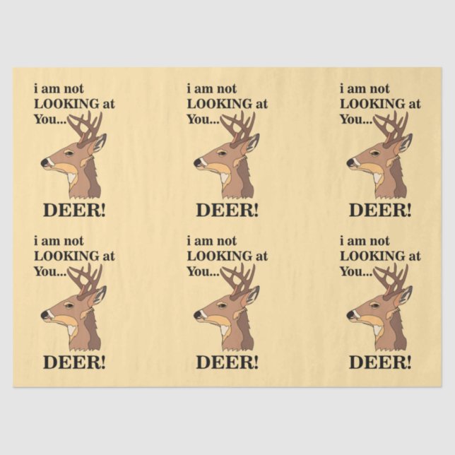 Papier Mousseline Deer Antler Funny (Recto)