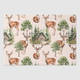 Papier Mousseline Deer Hunter Nature Vacances Rustiques Noël