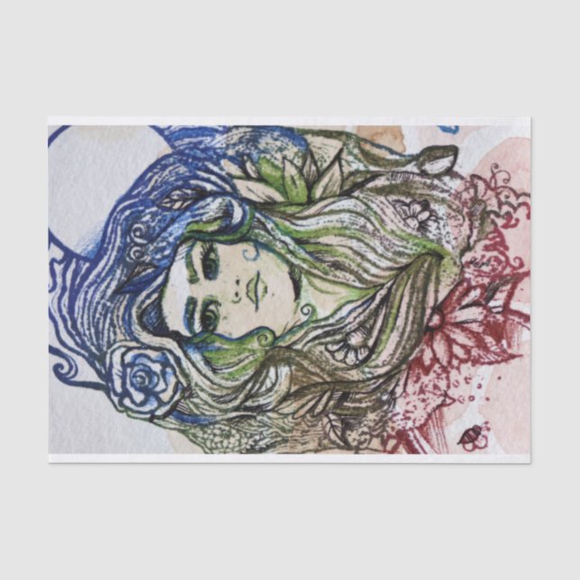 Papier Mousseline Déesse mère de Gaia (Recto)