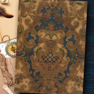 Papier Mousseline Défilement Or En Cuir Faux