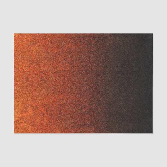 Papier Mousseline Dégradé de Parties scintillant noire et orange tom (Recto)