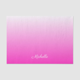 Papier Mousseline dégradé personnalisé à deux tons foncé rose chaud