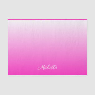 Papier Mousseline dégradé personnalisé à deux tons foncé rose chaud