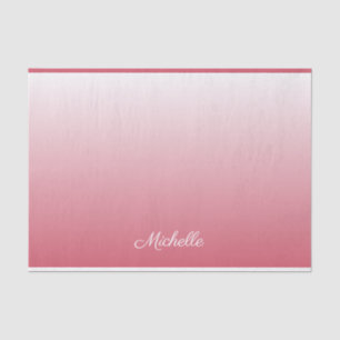 Papier Mousseline dégradé personnalisé ombre rose saumon