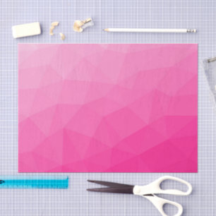 Papier Mousseline Dégradé rose chaud Motif en maille géométrique