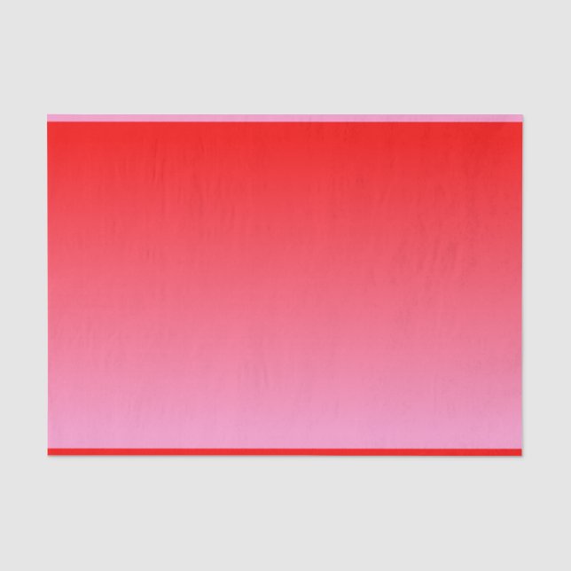 Papier Mousseline Dégradé Saint-Valentin Rose et Rouge (Recto)
