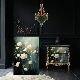 Papier Mousseline Délicat Oeillets Oeillets Champ Floral