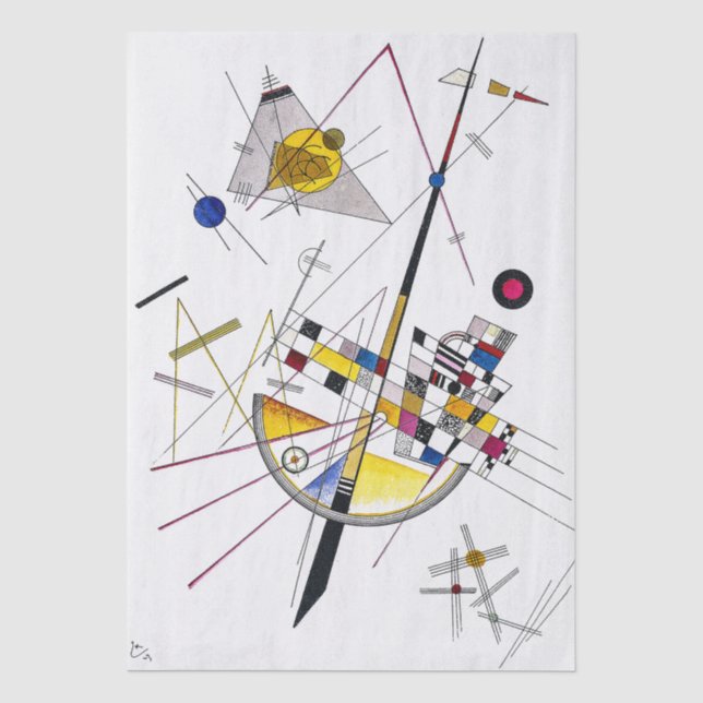 Papier Mousseline Delicate Tension #85 -  Kandinsky Decoupage  (Recto)
