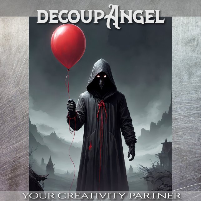 Papier Mousseline Délice rouge de la mort - Découpage - (Créateur téléchargé)