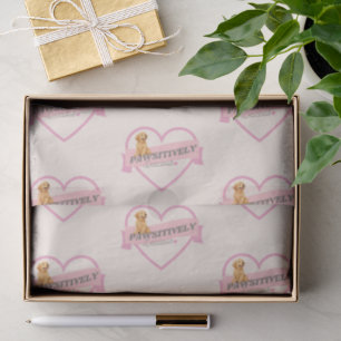 Papier Mousseline Délicieusement vôtre Cœur rose sur fond crème gr
