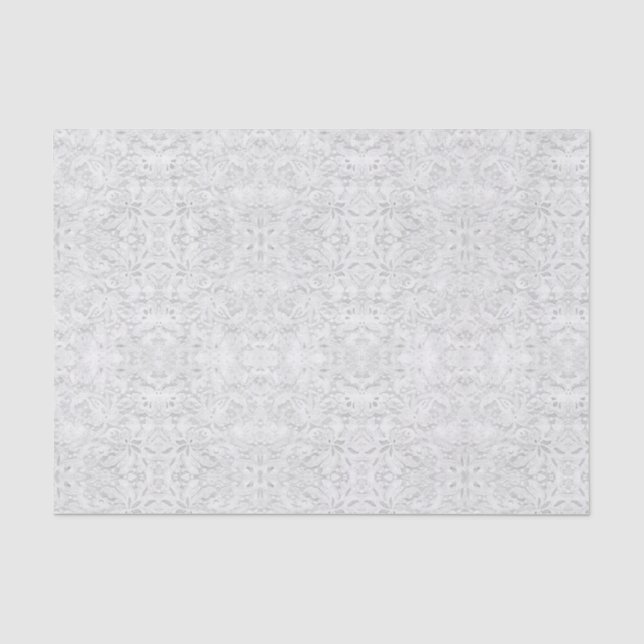 Papier Mousseline Dentelle blanche tombante (Recto)