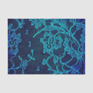Papier Mousseline Dentelle bleu marine victorienne féminine parisien