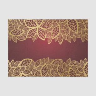 Papier Mousseline Dentelle d'or de feuille sur l'arrière - plan