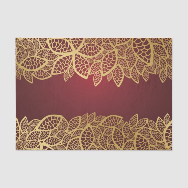 Papier Mousseline Dentelle d'or de feuille sur l'arrière - plan (Recto)
