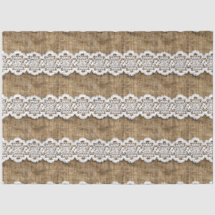 Papier Mousseline Dentelle sur Burlap Motif Mobilier Découpage