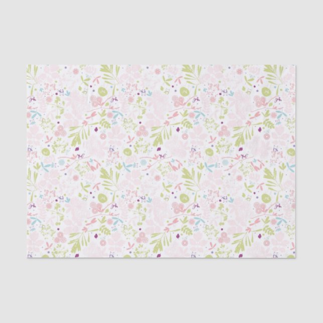 Papier Mousseline déploiement de motif floral (Recto)