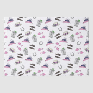 Papier Mousseline Derby Party Attire Mint Julep Horseshoe