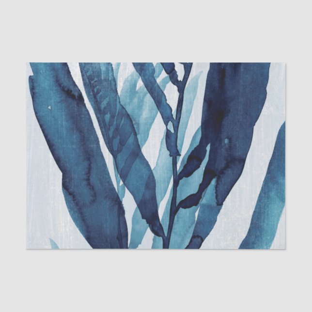Papier Mousseline Dérive bleue I (Recto)