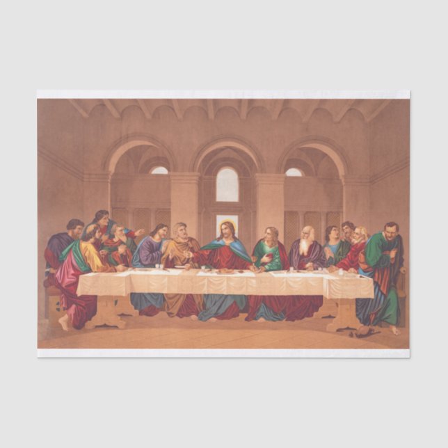 Papier Mousseline Dernière Cène de Jésus-Christ (Recto)