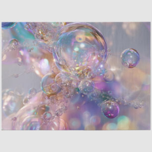 Papier Mousseline Déroupage bulles d'Iridescente flottant dans l'air