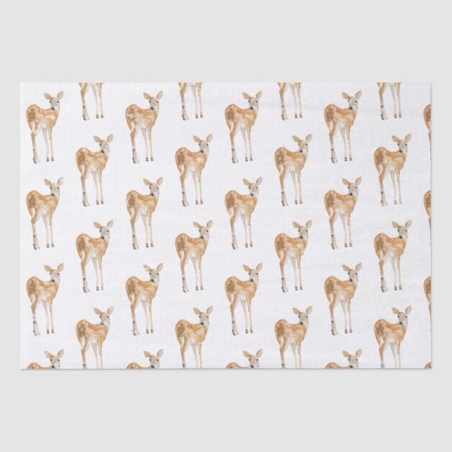 Papier Mousseline Des animaux d'hiver enneigés élégants font du papi (Recto)