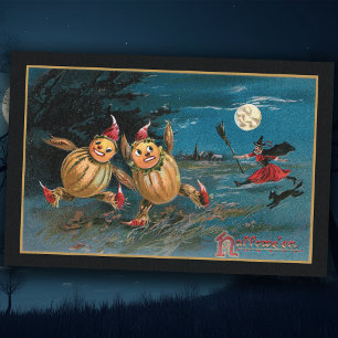 Papier Mousseline Des Citrouilles amusants fuient la sorcière d'Hall