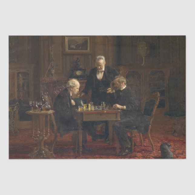 Papier Mousseline Des gentillesses jouent à un jeu d'échecs (Thomas  (Recto)