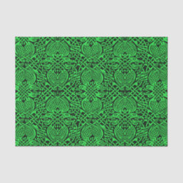 Papier Mousseline Des nouages celtes en vert et noir