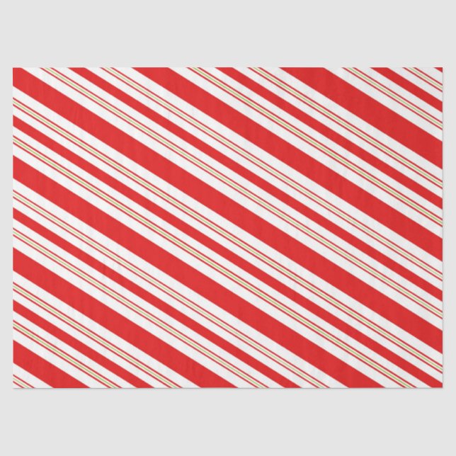 Papier Mousseline Des Sucres de canne enjoués en rouge et blanc (Recto)