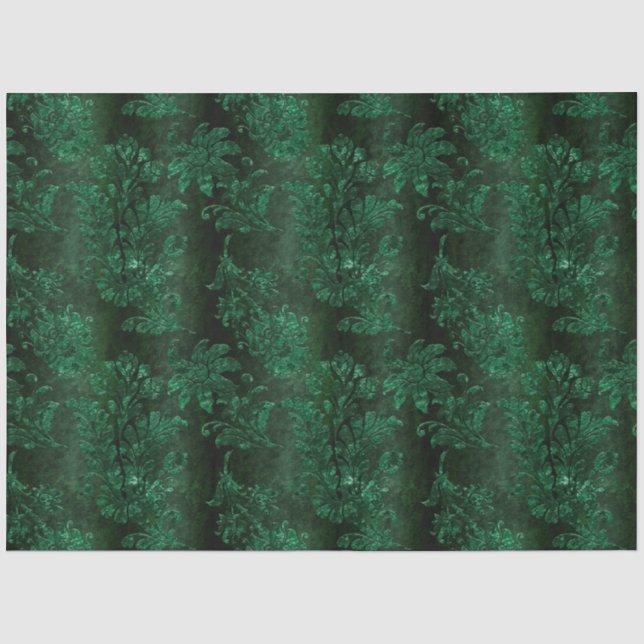 Papier Mousseline Design 1 de la série Velvet vert (Recto)