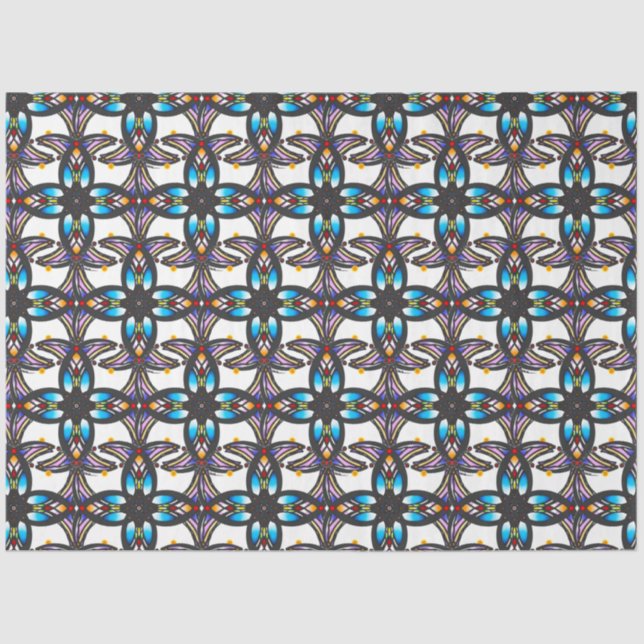 Papier Mousseline Design circulaire en verre tendu (Recto)