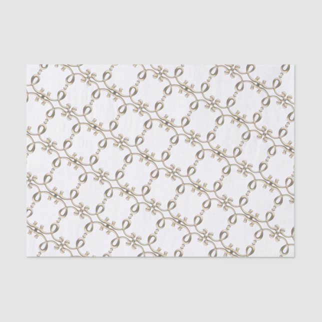 Papier Mousseline Design de boucle métallique en or complexe du XVII (Recto)