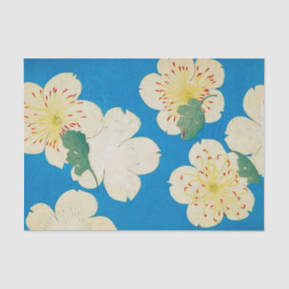 Papier Mousseline Design de fleurs anciennes - Papier Tissu pour l'a