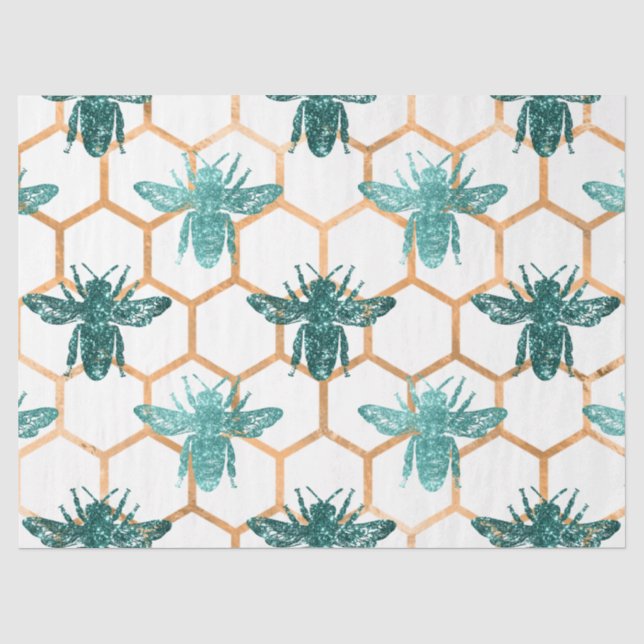 Papier Mousseline Design de la série d'abeilles Woodland 50 (Recto)