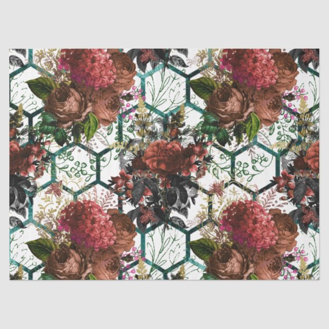 Papier Mousseline Design de la série d'abeilles Woodland 60 (Recto)