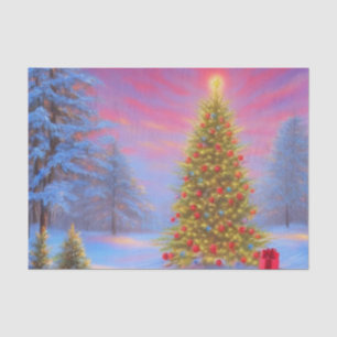 Papier Mousseline Design de Noël lumineux et joyeux