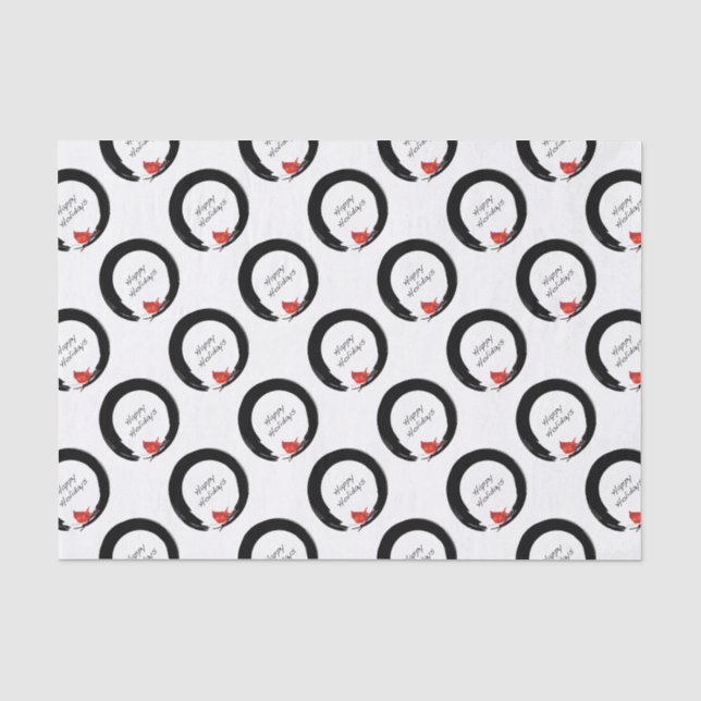 Papier Mousseline Design de Noël zen (Recto)