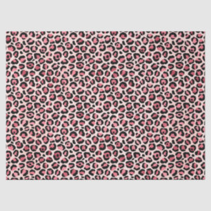 Papier Mousseline Design de série Leopard rose et or 3
