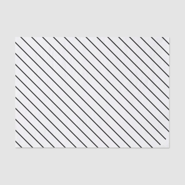Papier Mousseline Design élégant à rayures noires (Recto)