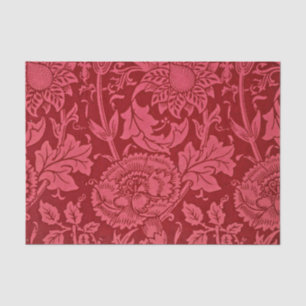 Papier Mousseline Design floral rose et rose framboise.