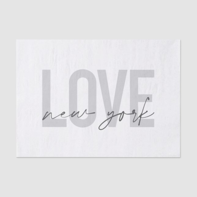 Papier Mousseline Design moderne, urbain, cool simple design de Love (Recto)